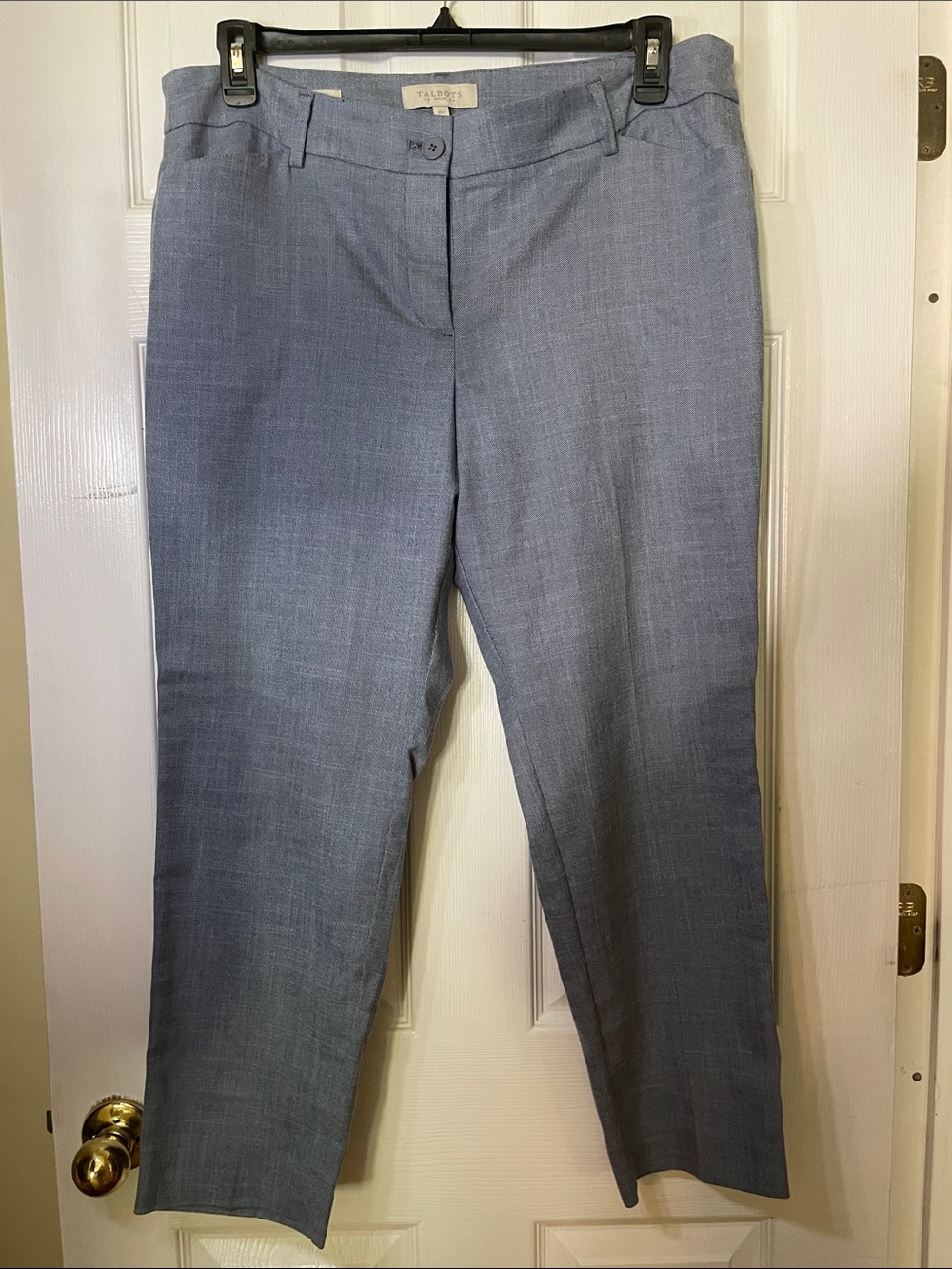 Talbots Slate Blue Straight-Leg Dress Pants